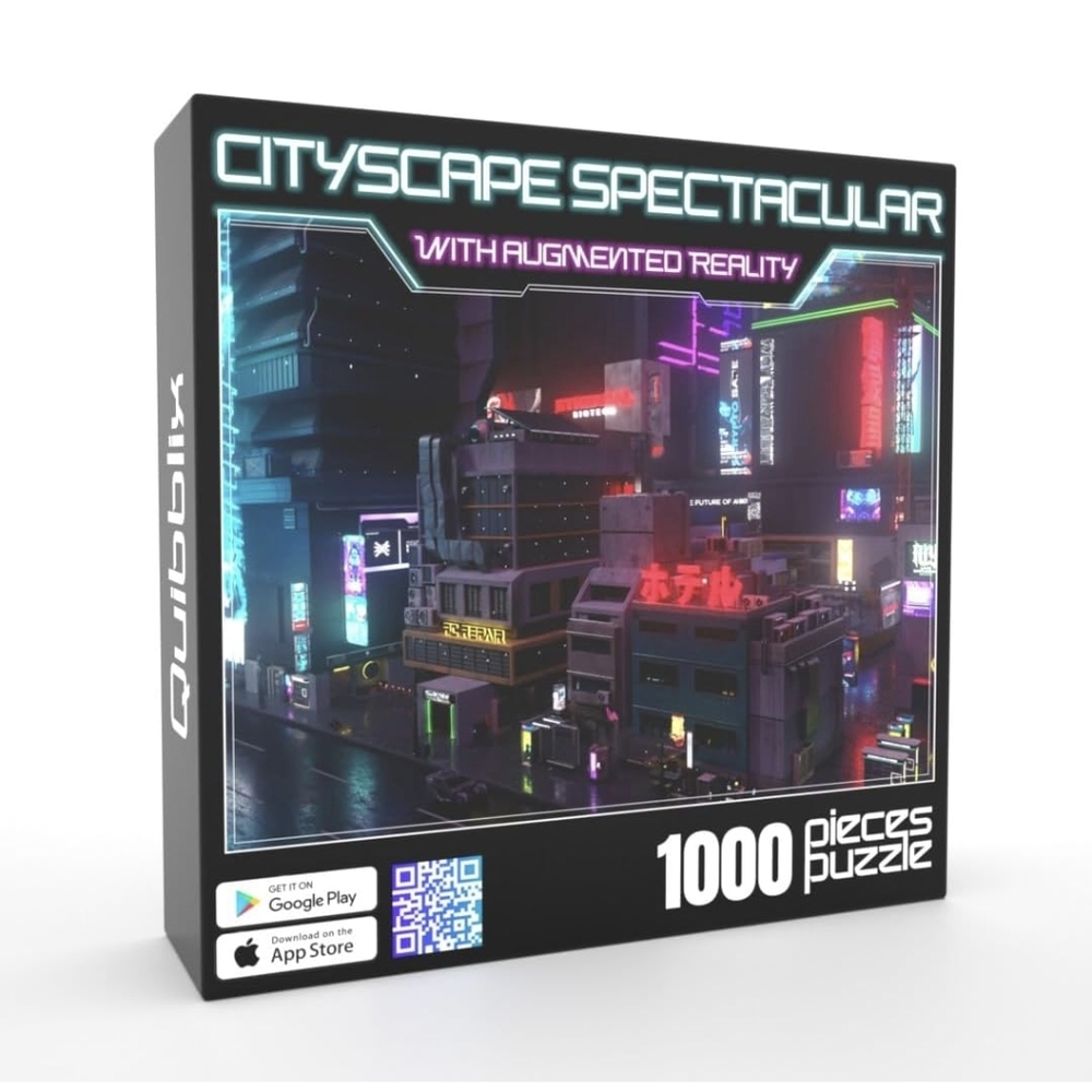 Cityscape Spectacular - 1000 Piece Augmented Reality Jigsaw Puzzle, Interactive